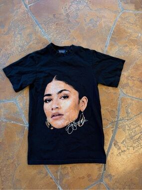 MSTRMND STUDIOS Black Zendaya Graphic Print T-Shirt Crew Neck Short Sleeve S